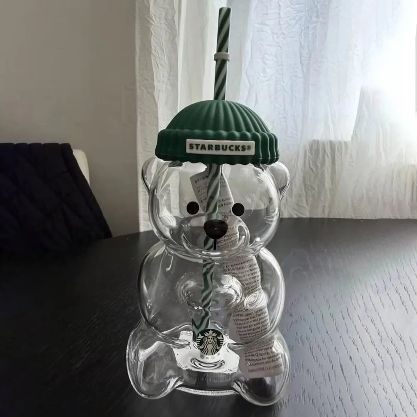 2026 Starbucks Bearista Bear Cup Limited Edition Glass Cup Xmas gift 591ml