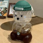 2026 Starbucks Bearista Bear Cup Limited Edition Glass Cup Xmas gift 591ml